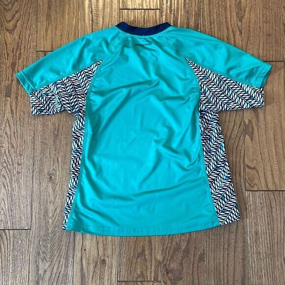 Patagonia girls green rash guard size L(12) - Picture 6 of 8